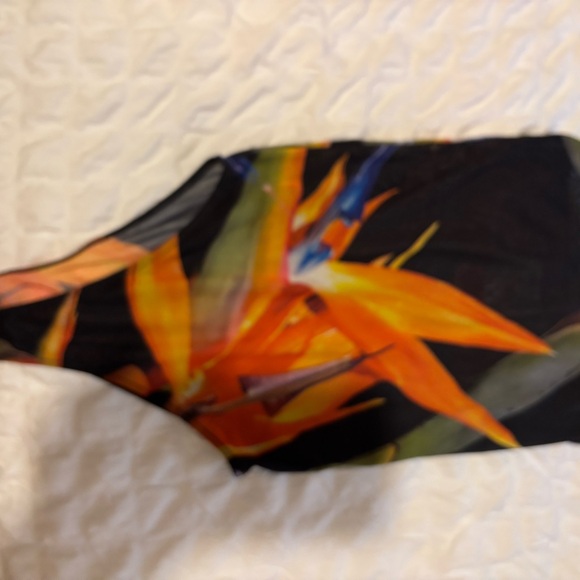 Zara Black and Orange Floral Top - Picture 1 of 1